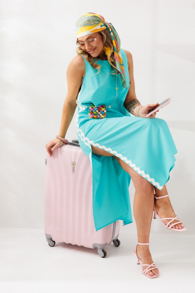 Сарафан Mubliz 321 голубой - фото 18