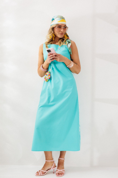 Сарафан Mubliz 321 голубой - фото 12