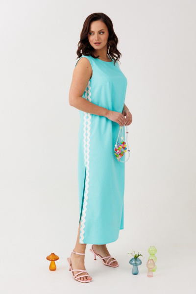 Сарафан Mubliz 321 голубой - фото 11