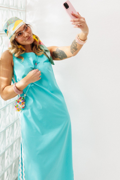 Сарафан Mubliz 321 голубой - фото 9