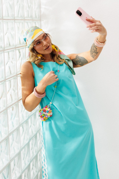 Сарафан Mubliz 321 голубой - фото 7