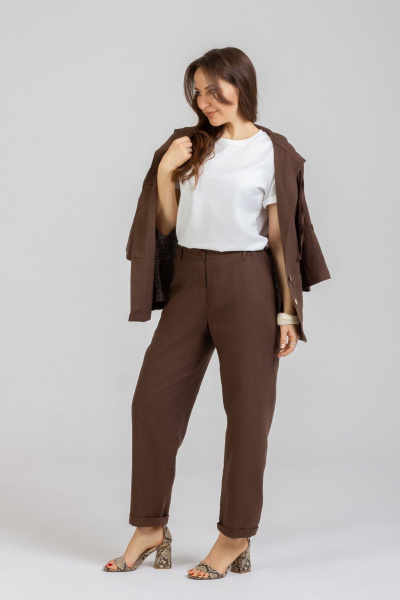 Брюки Mirolia 1155 шоколад - фото 8