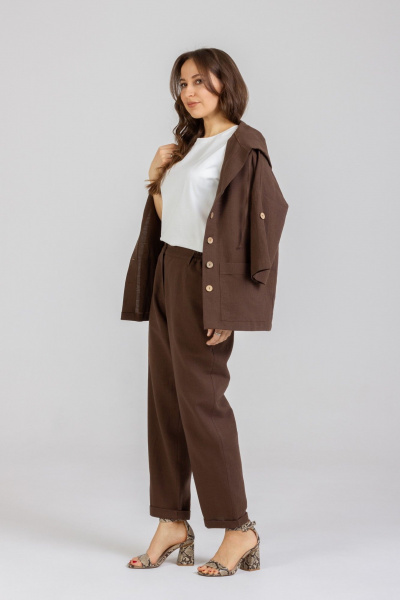 Блуза Mirolia 1181 шоколад - фото 2