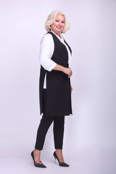 Деловой жилет прямого силуэта на подкладке Camelia 20118 1 - фото 2