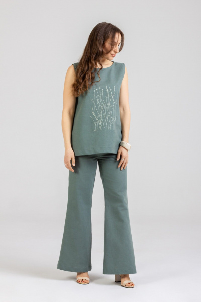 Блуза Mirolia 1297 олива - фото 2