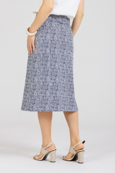 Юбка Mirolia 1301 синяя_графика - фото 3