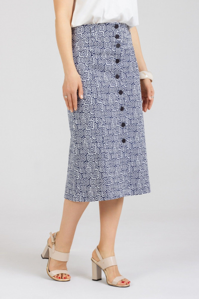 Юбка Mirolia 1301 синяя_графика - фото 2
