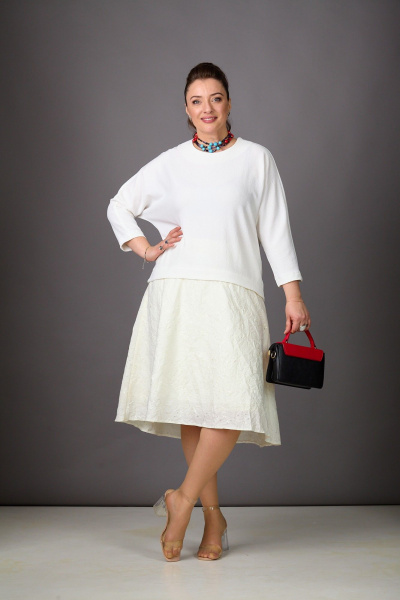 Платье Rosheli 1182/2 молочный - фото 6