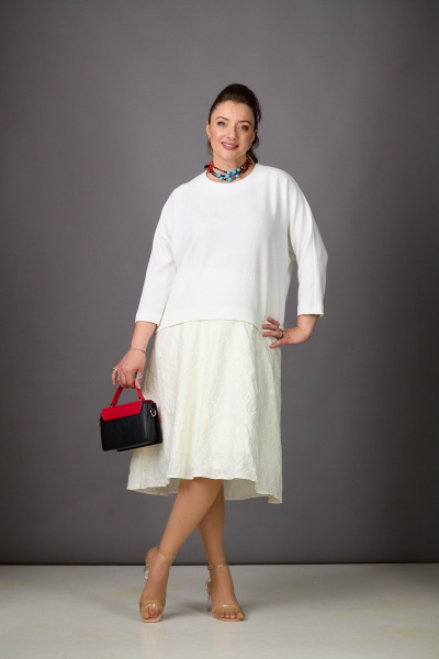 Платье Rosheli 1182/2 молочный - фото 4