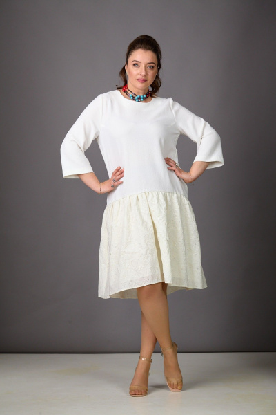 Платье Rosheli 1183/2 молочный - фото 6