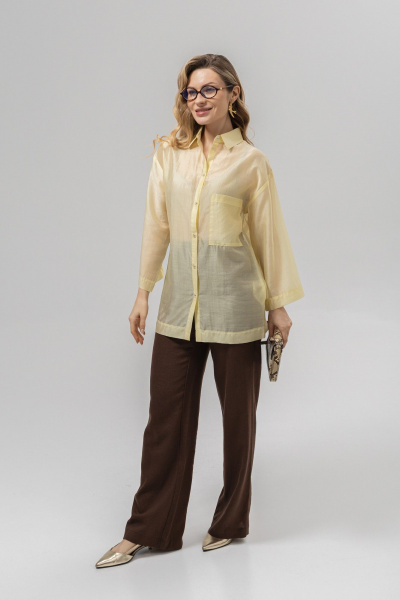 Блуза Romgil РТ0159-ВИ4 сливочный - фото 4