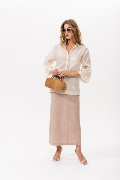 Блуза Romgil РТ0159-ВИ4 молочный_шоколад - фото 5