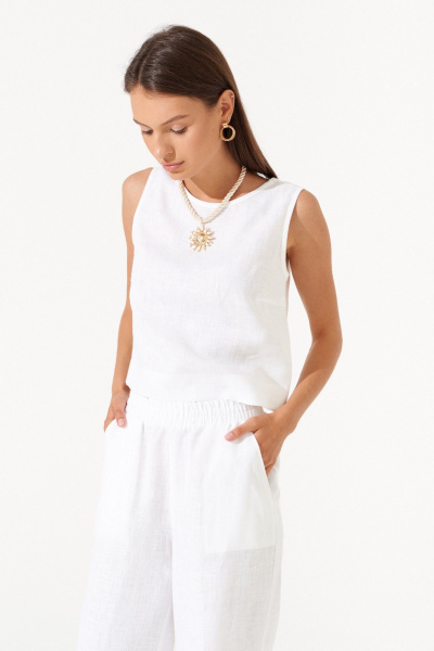 Блуза Romgil РТ0147-ЛЕ4 белый - фото 5