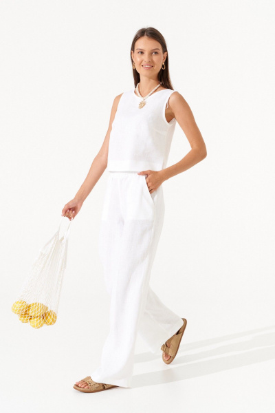 Блуза Romgil РТ0147-ЛЕ4 белый - фото 4