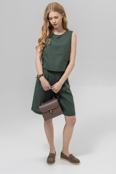 Блуза Romgil РТ0147-ЛЕ4 темно-зеленый - фото 3