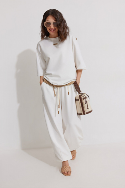 Брюки, свитшот ElPaiz 1342 молоко+кофе - фото 3