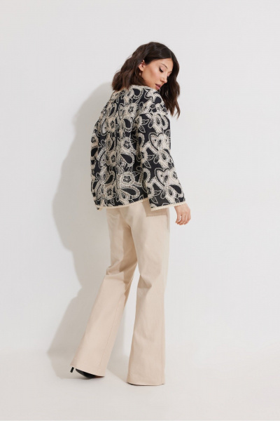 Брюки, туника ElPaiz 1353 черно-белый+беж - фото 3