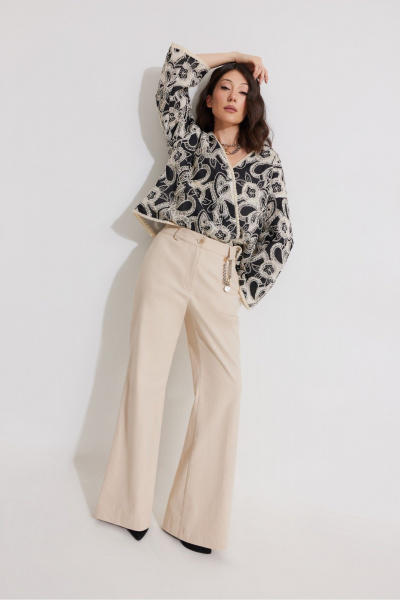 Брюки, туника ElPaiz 1353 черно-белый+беж - фото 2