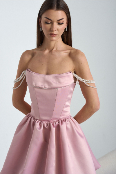 Платье Lady Line 4826 розовый - фото 10
