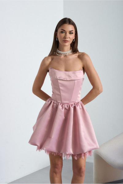 Платье Lady Line 4826 розовый - фото 9