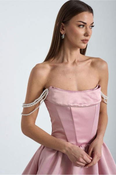 Платье Lady Line 4826 розовый - фото 7