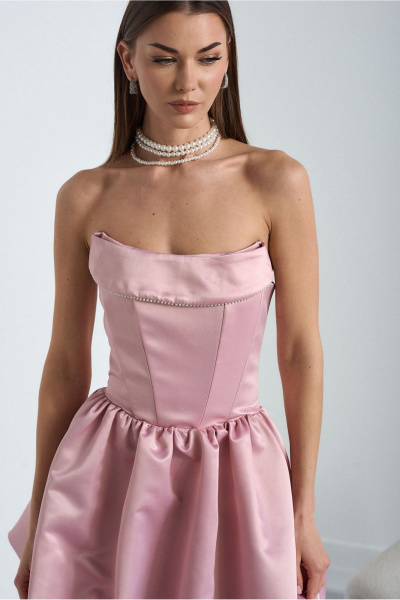 Платье Lady Line 4826 розовый - фото 3