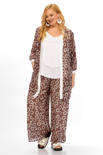 Блуза, брюки, кардиган Belinga 2337 кольца - фото 2