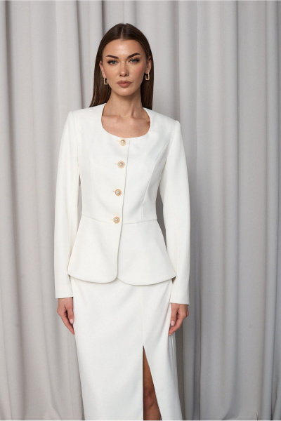 Жакет, юбка Lady Line 5126 молочный - фото 9