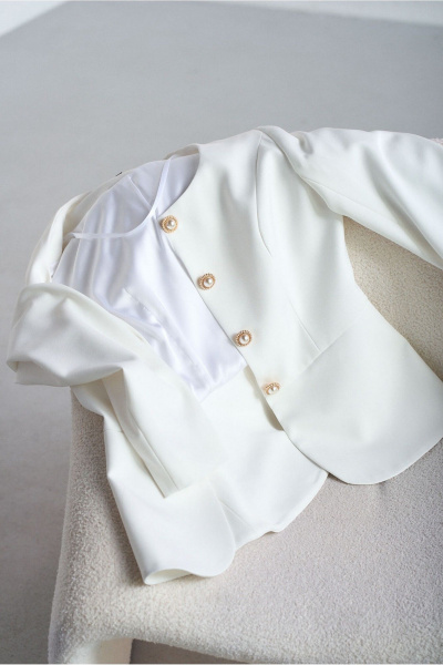 Жакет, юбка Lady Line 5126 молочный - фото 6