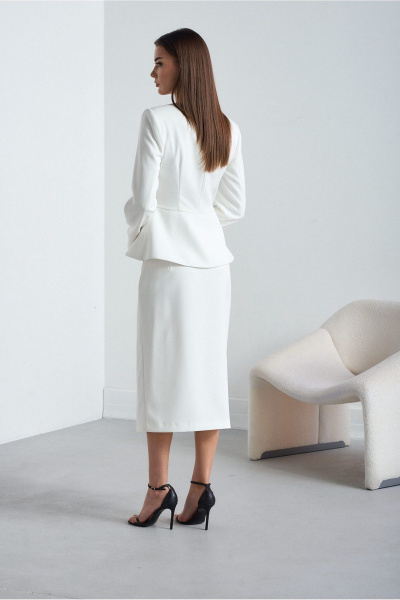 Жакет, юбка Lady Line 5126 молочный - фото 4