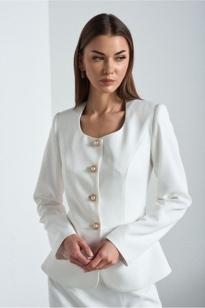 Жакет, юбка Lady Line 5126 молочный - фото 3