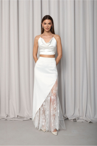 Топ, юбка Lady Line 5026 молочный - фото 1