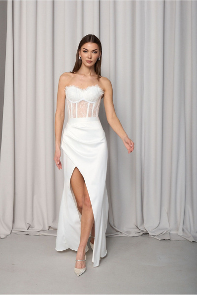 Корсет, косынка, юбка Lady Line 4526 молочный - фото 3