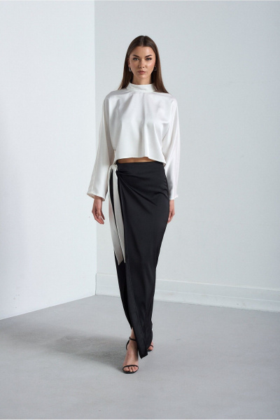 Блуза, юбка Lady Line 2926 черно-белый - фото 7