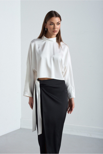 Блуза, юбка Lady Line 2926 черно-белый - фото 6