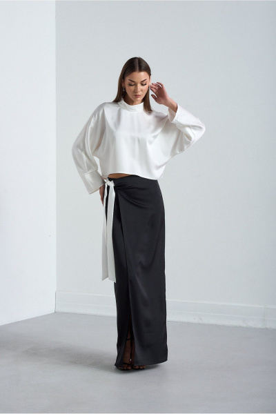 Блуза, юбка Lady Line 2926 черно-белый - фото 5