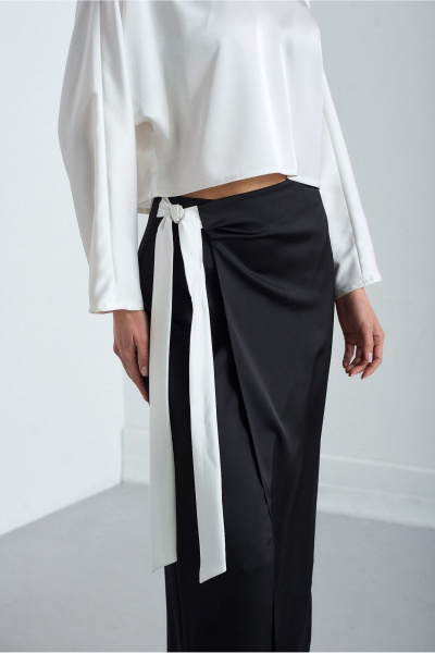 Блуза, юбка Lady Line 2926 черно-белый - фото 4