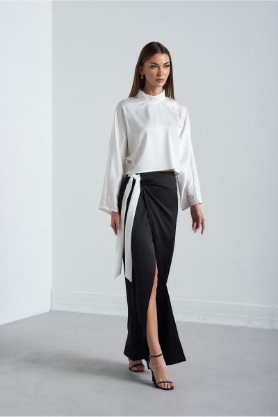 Блуза, юбка Lady Line 2926 черно-белый - фото 3