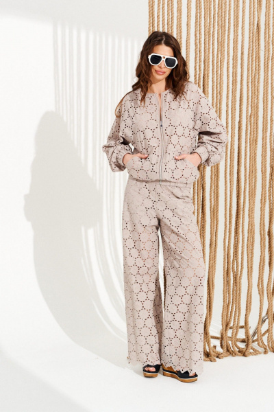 Блуза, брюки ELLETTO 15333 серый - фото 2