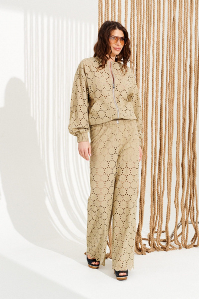 Блуза, брюки ELLETTO 15333 оливковый - фото 2