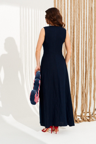 Платье ELLETTO 11126 темно-синий - фото 6