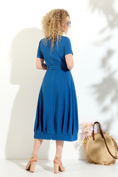 Платье Anastasia 616 синий - фото 3