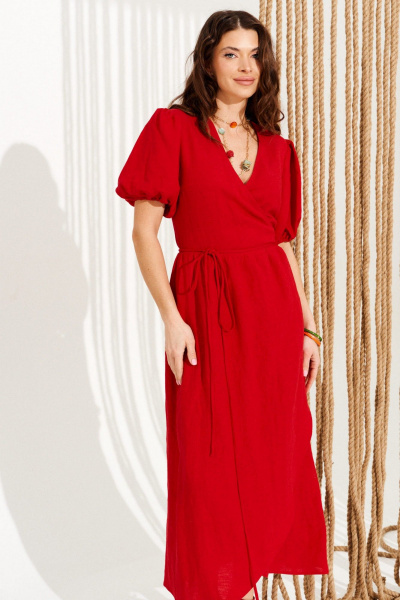 Платье ELLETTO 11131 красный - фото 3