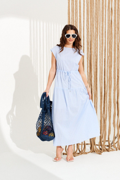 Платье ELLETTO 11134 голубой - фото 3