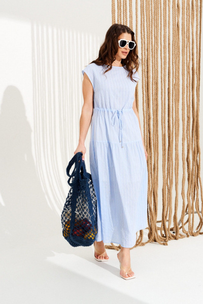 Платье ELLETTO 11134 голубой - фото 2