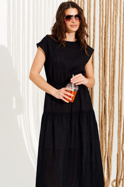 Платье ELLETTO 11134 черный - фото 4