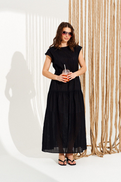 Платье ELLETTO 11134 черный - фото 2