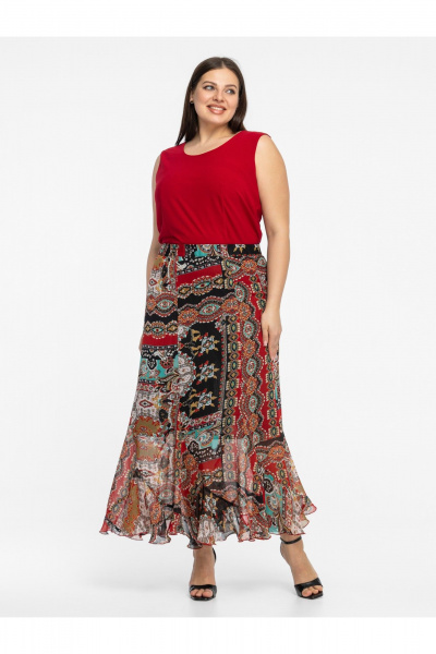 Юбка Avila 1015 бордовый - фото 8