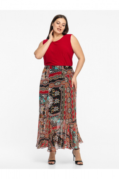 Юбка Avila 1015 бордовый - фото 3