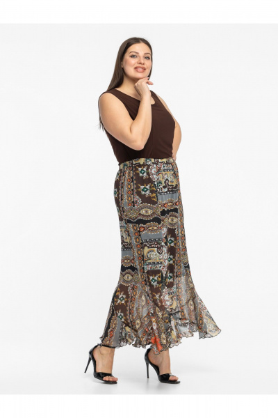 Юбка Avila 1015 коричневый - фото 2